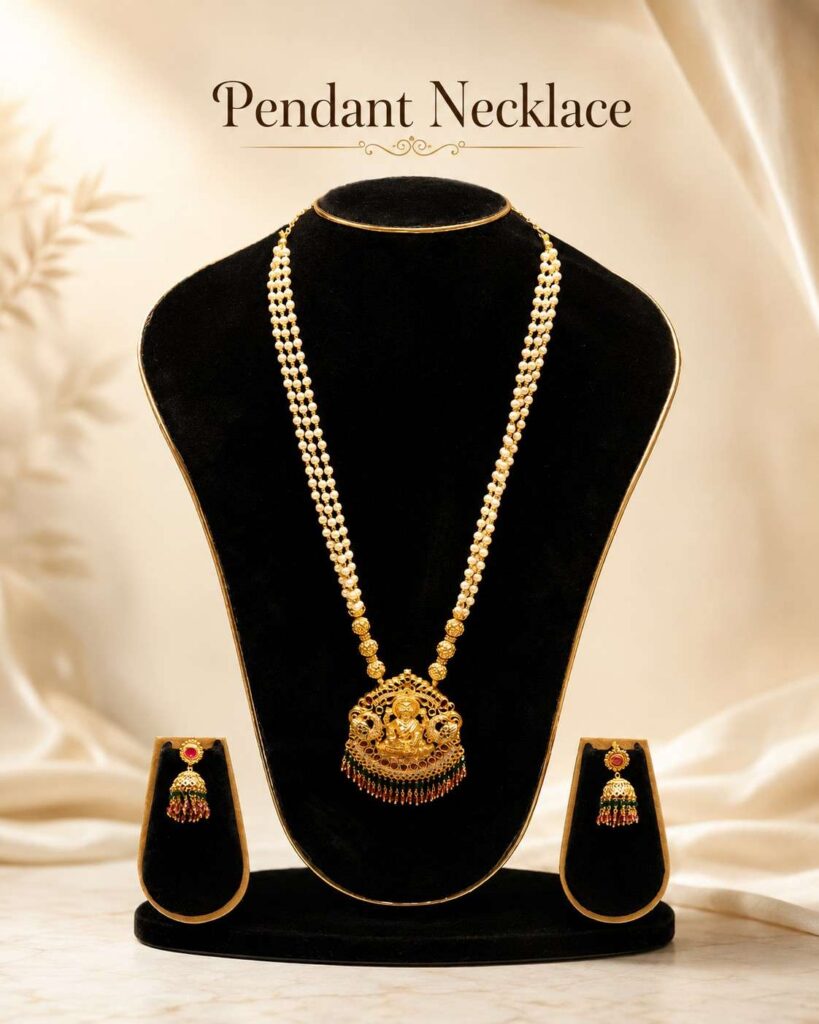 Pendant Necklace.
Simplicity, Style, and Everyday Elegance. A pendant necklace is a necklace that has a decorative pendant in the center of the chain. The pendant can come in different shapes, designs, and materials, which makes the necklace look unique and attractive.