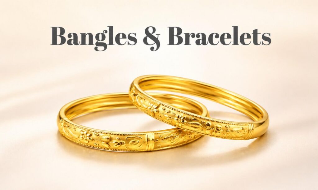Top 5 Bridal Jewelry Pieces like Bangles and bracelets are beautiful jewelry pieces worn by Indian women on their hands. In Indian culture, bangles are a symbol of beauty, happiness, tradition, and celebration.