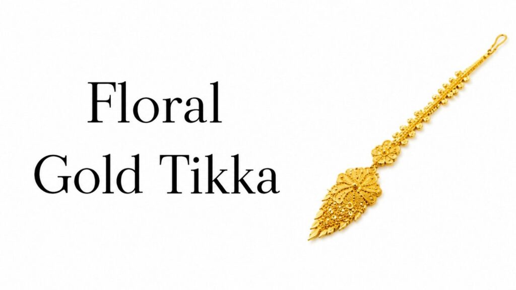 Floral Gold Tikka Design