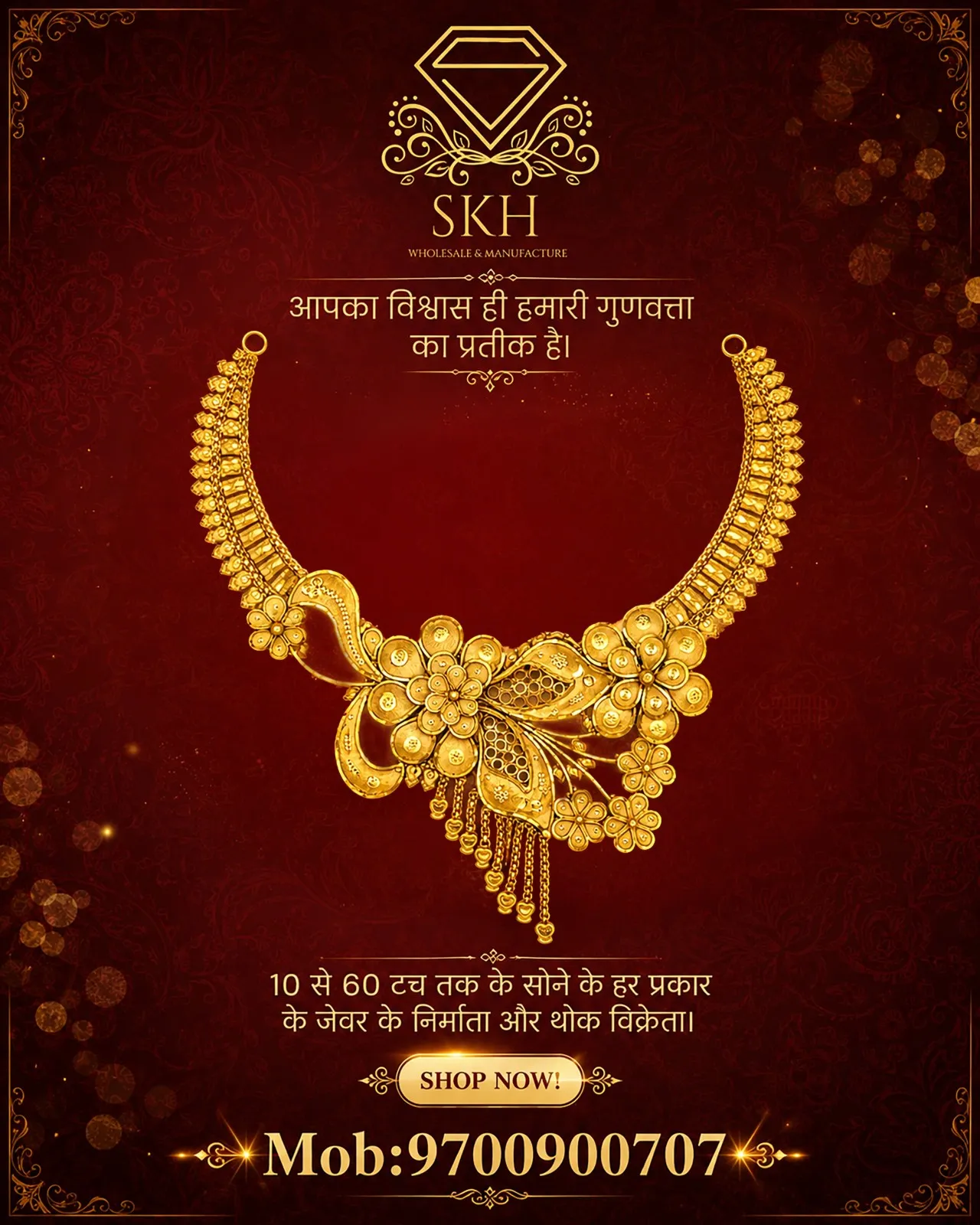 Gold jewellery manufacturer and wholesalershop