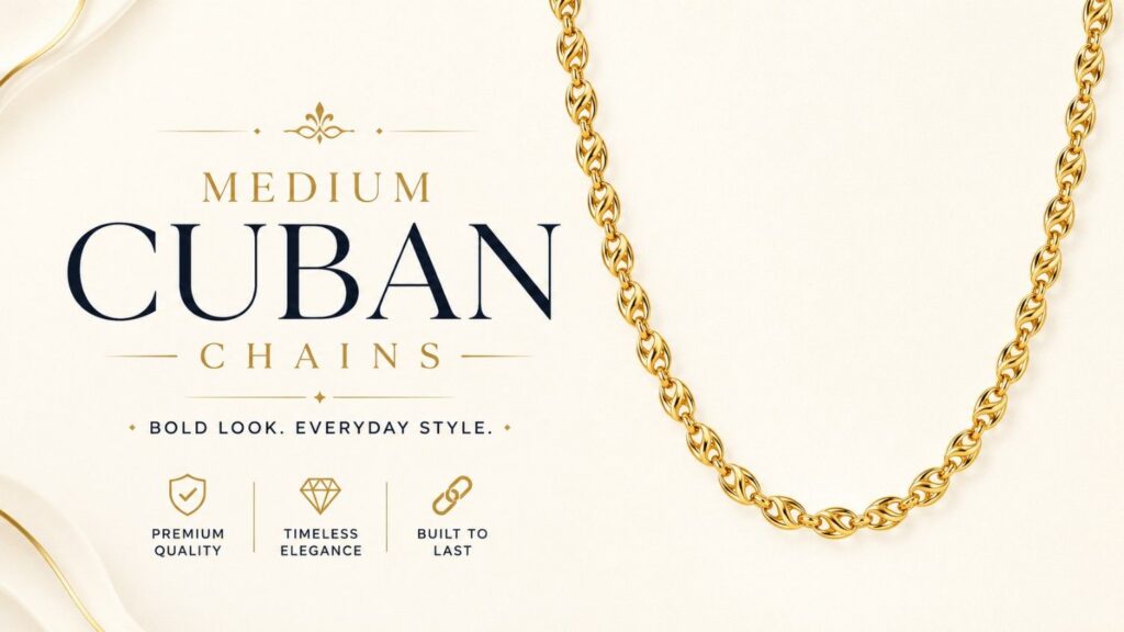 Men's Gold Medium Cuban Link Chain