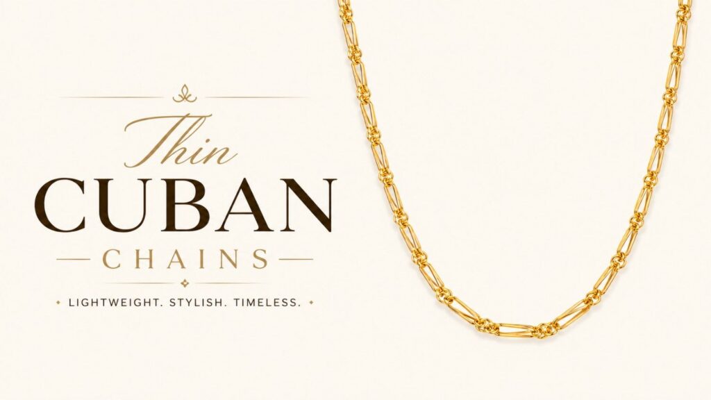 Men's Gold Thin Cuban Link Chain