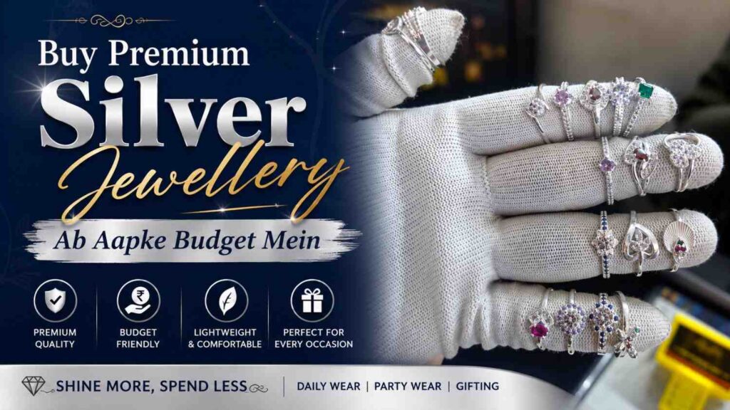 Buy Premium Silver Jewellery Online – Stylish Silver Rings Collection Starting at ₹300 | Affordable Daily Wear & Gift Jewellery
