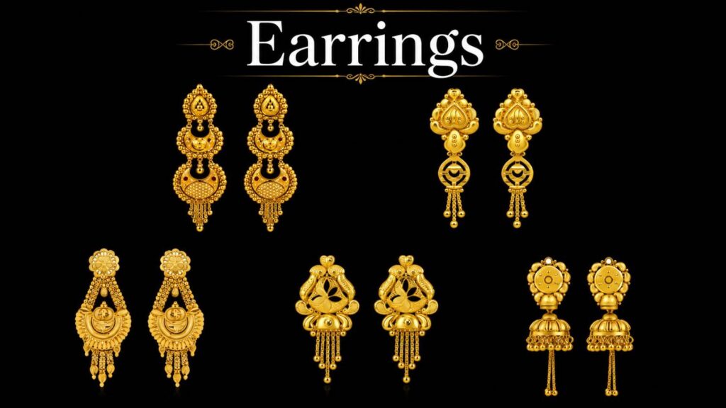 Earrings Gold Jewellery Under ₹50,000
