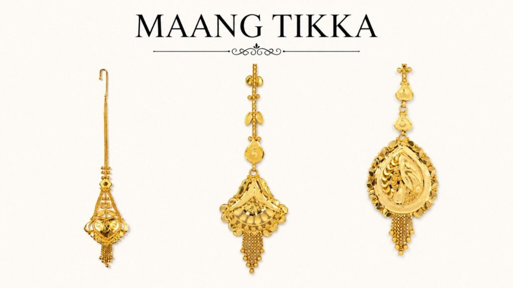 Gold Maang Tikka Jewellery Under ₹50,000