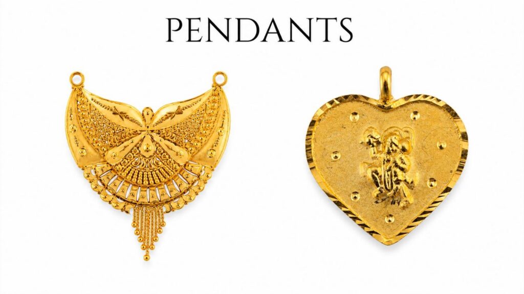 Gold Pendents Jewellery Under ₹50,000